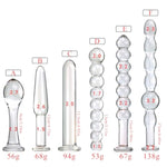 Glass Butt Plug Anal Plug Dildo Crystal G-Spot Vagina Progressive Anal Beads Sm Masturbation Vibrador Sex Toys For Couples (F)