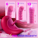 Sex Riding Machine Solo Sex Saddle Remote Control Rotation & Vibration Sex Dildo Mount With 3 Pcs Heating Flapping Sex Vibrators Set For Vagina, Clitoral, Anal Stimulation Sex Furniture For Bedroom