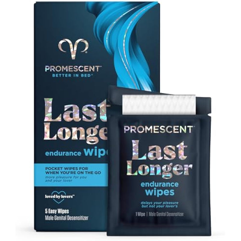 Delay Wipes Sexual Enhancer For Men To Last Longer In Bed, Extended Climax Control With Benzocaine For Male Genital Desensitizing - Increase Duration (7 Count)
