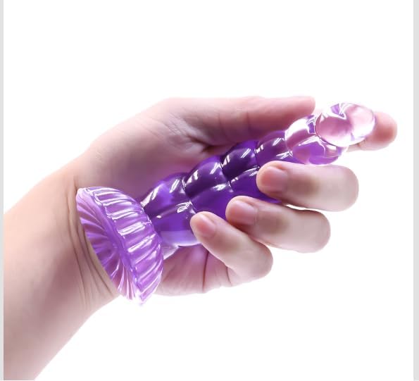5.3 Inch Anal Dildo With Powerful Suction Cup, Small Anal Plug Dildos For Beginner, G-Spot Stimulation & Anal Training, Butt Plug Toys For Women & Men, Anal Trainer Sex Games - Gradient Purple