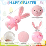 10 Pack Plush Bunny Stuffed Animal Bulk 13.5 Inch Stuffed Rabbit Toys Floppy Ears For Boys Girls Christmas Easter Gift, Birthday Baby Shower Party Favor (Pink, White, Grey, Rose Red, Brown)