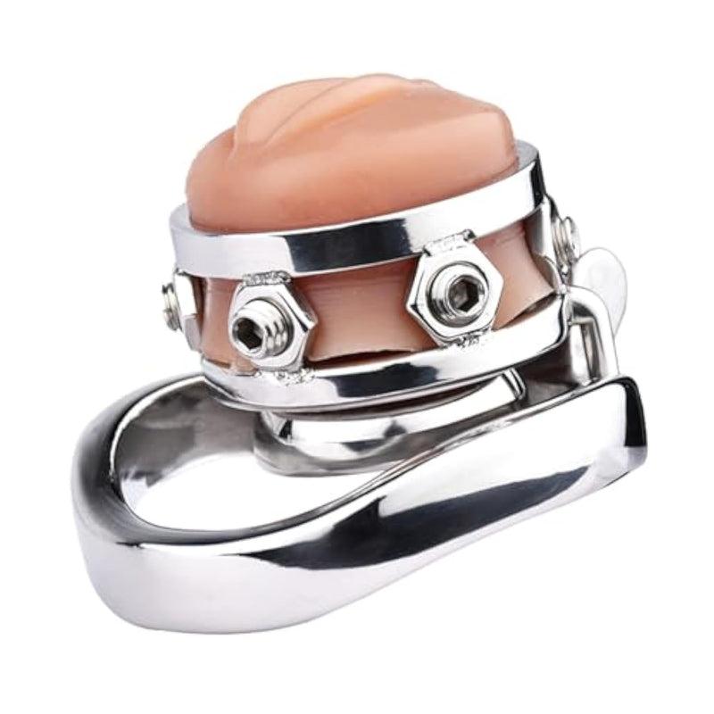Flat Chastity Cage For Men Small Chastity Cage Metal Inverted Chastity Cage Steel Penis Cage Cock Cage Chastity Devices Sissy Chastity Cage Bdsm Cage Chs183 (50Mm/2In)