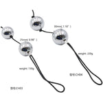 Metal Solid Pull Beads Clitoral Anal Plug Anal Expander With Chain Smart Balls Pull Beads For Male And Female Bdsm (30Mm-2 Balls), Sliver