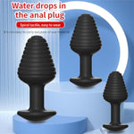 Silicone Threaded Anal Plug With Flared Base Three-Piece Male Anal Plug Set Female Adult Sex Toy