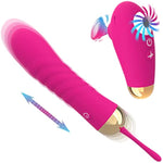 Rose Sex Toy For Clit G Spot Stimulation, Female Thrusting Vibrator, 10 Vibration Mode Massager Stick For Faster Orgasms