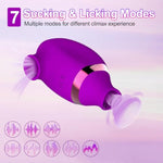 2 In 1 Tongue Licking Clit Sucker Vibrator Female For Women G-Spot Sucking Double Stimulation Nipples Massagers Sex Toy Adult