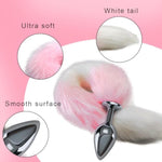 Fox Tail Anal Plug?Metal Buttplug?Anal Toys For Beginners And Veteran Players,Sex Toy Can Long Time Comfortable Wear.Furry Ear Headband For Adult Games And Cosplay. (Medium)