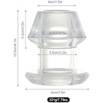 Big Hollow Anal Plug,4.13 Inch Xl Transparent Tunnel Butt Plugs Dilator Sex Toys For Women Men