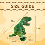 Talking 52Cm Large T-Rex Dinosaur Plush Toy, With Talk Back & Sound Features, T-Rex Cuddly 20 Inch Plush Toy Dino With Sound Effects And Talking Features