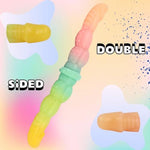 Double Ended Fantasy Dildo: Knotted Fist, Hand Ended, Anal, Long Headed, Textured Silicone, G-Spot, Dual, Two Headed, Penetration For Couples, Fisting, Couple, Lgbt Sex Toys (Knotted Double Dildo)