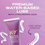 Natural Feeling With Hyaluronic Acid, Water Based Lube For Sex, Sex Toy & Anal Lube, Non-Sticky & Ph-Friendly Personal Lubricant, Condom-Friendly, Travel Size, 2.5 Fl Oz