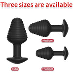 Silicone Threaded Anal Plug With Flared Base Three-Piece Male Anal Plug Set Female Adult Sex Toy