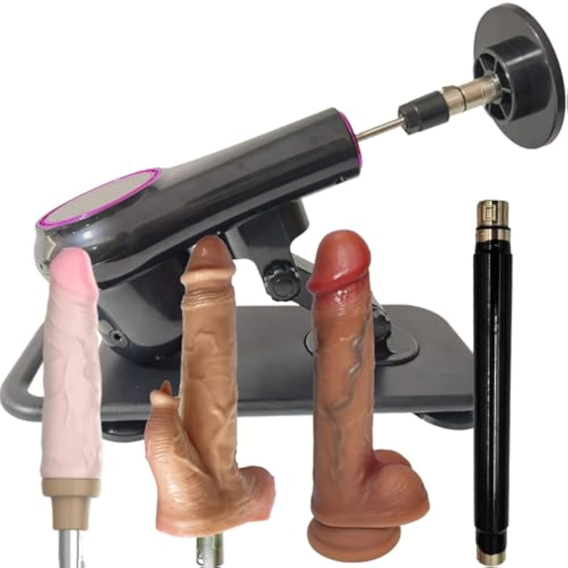 Sex Machine With Suction Cup,Automatic Thrusting Dildo Machine Extension Tube Adjustable Masturbation Machine Suction Dildos For Solo And Lesbian