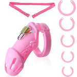 Chastity Cage With Chastity Belt, Silicone Cock Cage & Strap, Male Chastity Devices 5 Cock Rings Bondage Restraints, Breathable Penis Cage Exercise And Abstinence, Bdsm Games Sex Toy For Men (Large)