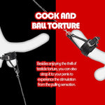 Ball Clamps Testicle Penis Clamp with Leash Leather Testicle Crusher CBT