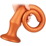 Super Long Anal Plug Dildo, Flexible Liquid Silicone Butt Plug Vaginal Prostate Massage Stimulation For Men And Women (Large)