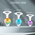 3Pcs Anal Plug Set, Luxury Jeweled Butt Plug With Crystal Ball, Liquid Silicone, G-Spot & Prostate Stimulation, O-Base For Safety, Perfect For Men, Women, And Couples