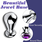 Metal Butt Plug, Jewel Butt Plug Weighted Metal Dildo