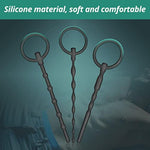 Urethral Sounds Multi Beads Urethral - 3 Pcs Silicone Penis Plugs With Different Size Urethral Dilators For Prostate Stimulation (Long)