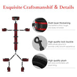Sex Toys Bondage Restraints Bdsm Kit - 9Pcs Sex Restraints & Bondage Gear Set Includes Back And Thigh Straps Wrist And Ankle Cuffs, Sex Harness For Couples