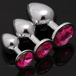 3 Pcs Luxury Jewelry Design Fetish Anal Butt Plug(Rose)