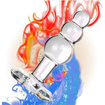 Glass Anal Beads Prostate Massager P-Spot Stimulation Anal Trainer Sex Toys,Glass Big Size Butt Plug With Graduated Beads Crystal Butt Plug Personal Massage For Men Women(Transparent)