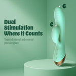 Inflatable Dildo Rabbit Vibrator – Dual Motor G-Spot And Clitoral Stimulator For Women Rechargeable Air-Pump Sex Toy For Solo Use & Female Pleasure