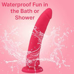 Realistic Beginner Dildo Without Balls, G-Spot Stimulator, Body-Safe Silicone Adult Toy, Stimulator, Anal Sex Toy (Pink)