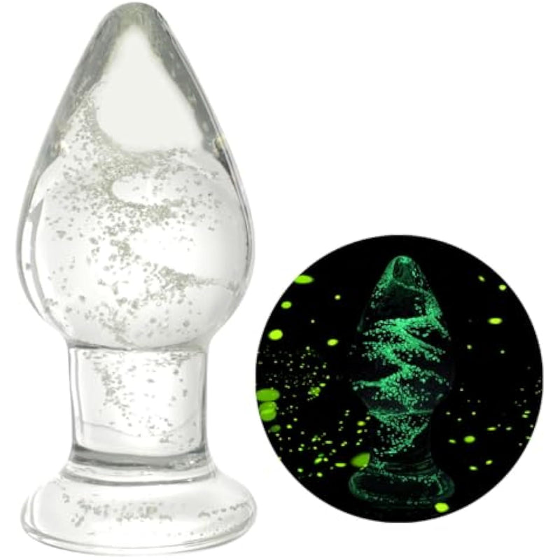 Large Anal Plug Glass Dildo,Glow In The Dark Dildo,Butt Plug Adult Sex Toy & Games Sex Toys For Women Men
