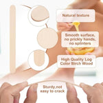 3000 Pack 4.5 Inch Wooden Craft Sticks for Crafts and Hair Removal Supplies
