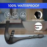 Vibrating Cock Ring Prostate Massager - Anal Sex Toys Vibrating Butt Plug With 10 Vibration Modes For Men Or Couples - Independant Dual Motor With Remote Control