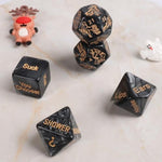 Date Night Dice, Funny Dice Game, Portable Dice Kit For Women Men Husband Girlfriend Boyfriend (Black)