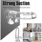 Lifelike Lover Luxe Realistic Dildo - 7.9 Inch Huge Silicone Dildo With Strong Suction Cup - Crystal Jelly Dildo - L Transparent