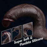 9 Inch Realistic Black Dildo Sex Toys, Feels Real Skin Thick Dildo With Strong Suction Cup For Hands-Free, Lifelike Silicone Bbc Anal Dildos For Women And Men Pleasure