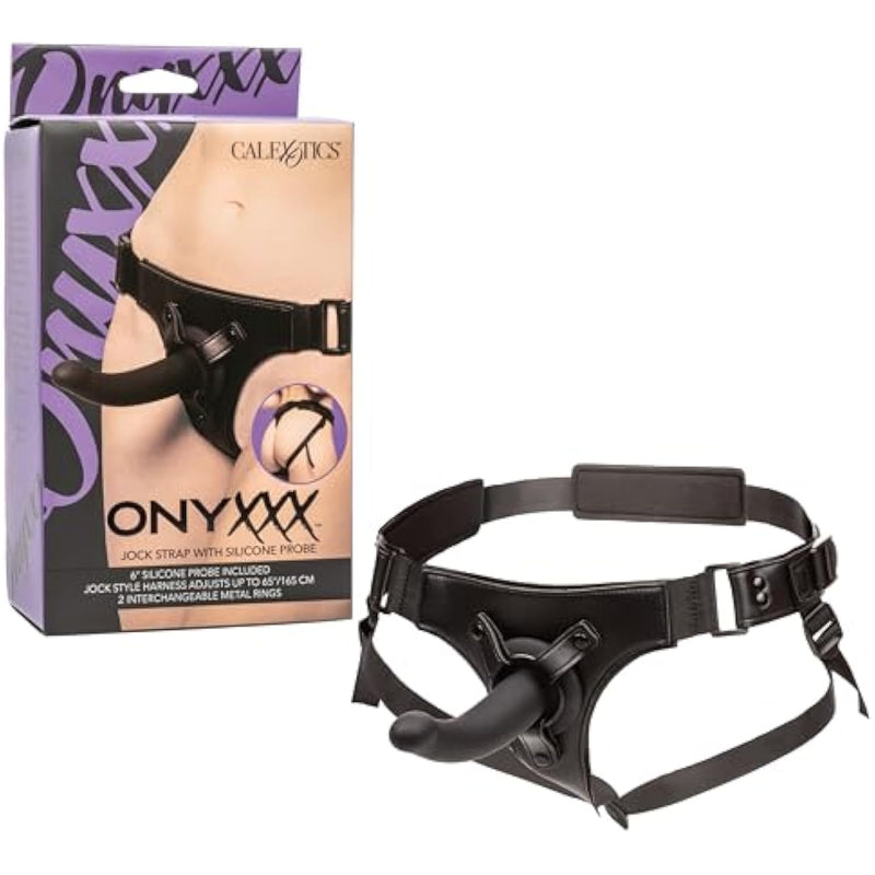 Onyxxx Jock Strap With 6 Inch Silicone Probe And 2 Interchangeable Metal Rings - Se-1497-20-3