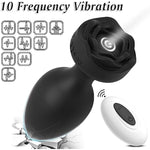 Anal Plug Sex Toys Vibrators - 4Pcs Butt Plug Remote Control With 10 Vibrating Modes, Adult Games For Woman Men Couples Prostate Massager Blcak