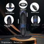 Anal Plug Vibrator Remote Control Prostate Massager Invisible To Wear With 10 Push Into And Vibrating Modes Suitable For Men And Women Butt Vibrating Plugs