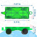 4 Pcs Magnetic Tile Cars, Construction Truck Building Toys for Kids Ages 3+