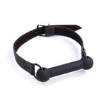 Leather Bondage Toys Faux Leather Open Mouth Gag With Silicone Bar, Bondage Restraints Bite Gag Adult Sex Toys (Color-1)