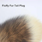 Butt Plug Tail Anal Sex Toys, Anal Butt Plug Faux Fur Tail Toys Stainless Steel But Plug Butt Toys Sex Toys For Women Cosplay Adult Sex Toys For Women Men (C-Brown)