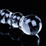 Glass Anal Beads Dildo, 7.9 Inch Big Anal Plug, Clear Glass G-Spot Stick Butt Plug Anal Beads, Temperature Play And Sensual Massage, Adult Sex Toy,Conical Tip Prostate Massager For Men And Women