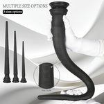 24Inch Long Anal Butt Plug Dildo - Silicone Long Anal Plug with Scale, Soft Flexible Long Dildo Anal Dilator Anal Trainer G Spot Dildo Prostate Massage Anal Sex Toy for Men Women
