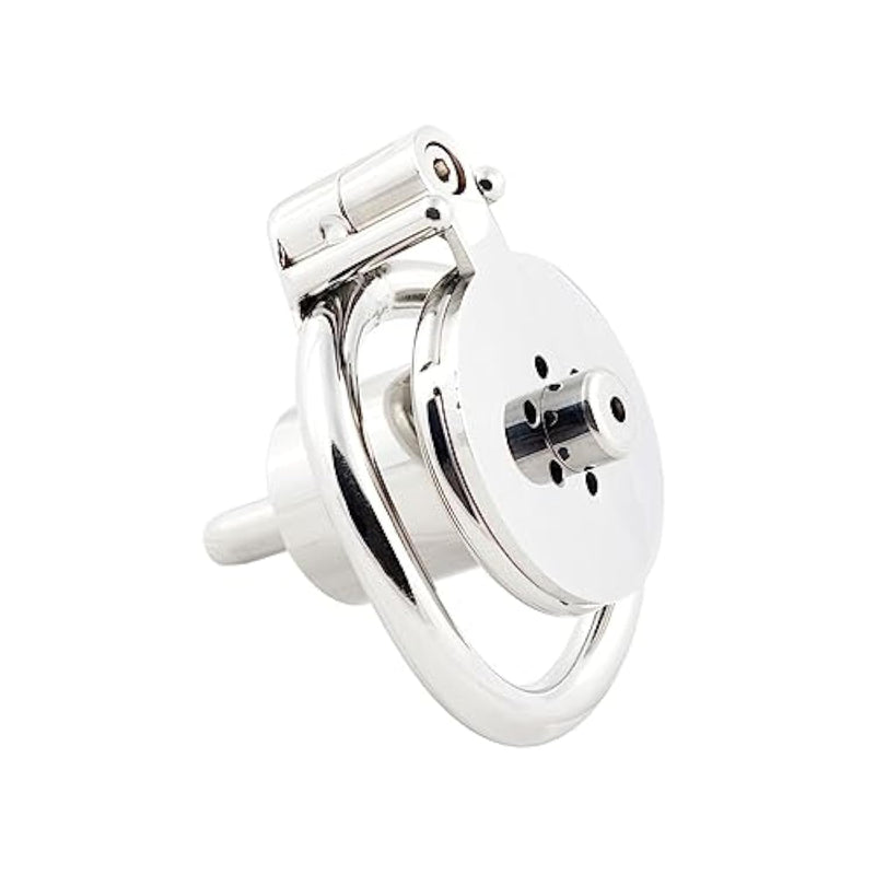 Male Cock Cage Negative Flat Extreme Small Chastity Device With Stainless Steel Catheter J15145 45Mm