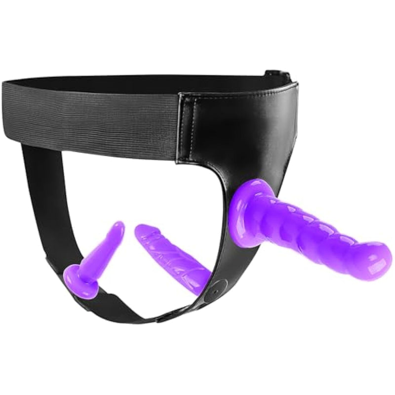 Strap-On,Hollow Strap-On Set Pants, Sex Toys For Men And Women, Female Massage Toys Strap On Harness Purple