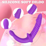 Strap On Dildo Adult Sex Toys - Double Sided Dildo Silicone Big Anal Dildos Toys, Strapon Harness Wearable Pegging Dildos G P Spot Stimulation, Adjustable Strapless Sex Toys For Women Lesbian
