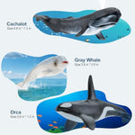 8Pcs Whale Figurines Toys For Toddlers, Realistic Ocean Animals Figures Sea Creatures Toys For Kids Includes Beluga Orca Blue Whale, Birthday Party Favors & Gifts For Boy Girl