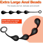 Extra Large Anal Beads Butt Plug Soft Anal Chain Sex Toys With 4 Anal Balls, Anus Dilator Silicone Anal Bead Prostate Massage Anal Sex Toys Anal Trainer Anal Plug For Men Women Couples