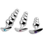 Anal Beads Jewelry Metal Butt Plug Anal Trainer Toy Sm Removable Base Anal Plug Sex Tools For Couple