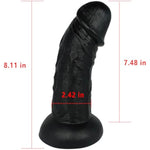 Huge Thick Realistic Dildos:2.42'' Diameter Giant Anal Dildos Sex Toys Big Realistic Penis Anal Sex Toys With Strong Suction Cup Lifelike Soft Realistic Dildos For Women And Men (Black)