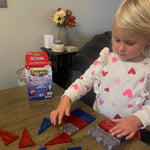 Crayola Red, White & Blue Glitter Pip Magnetic Tiles, Magnetic Kids’ Building Toys, Classroom Sensory Blocks, Stem Learning Travel Toys For Boys And Girls, 27-Piece Set